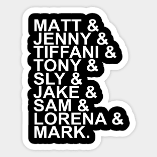 The Characters of California Dreams Sticker